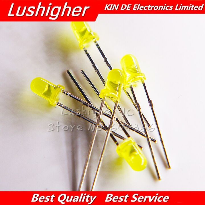 100pcs 5mm Led Yellow light-emitting Diodes Yellow Turn Yellow WATTY Electronics