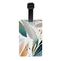 Abstract Leaves Luggage Tag for Suitcase Suitcase Identifiers Name Labels Card Women Men Kid Travel 【AUG】