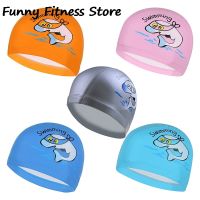 PU Leather Hair Cover Cartoon Dolphin Swimming Cap Kids Silicone Hats Boys Girls Ear Protect Waterproof Children Swim Diving Hat Swim Caps