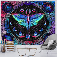 Moon Starry Mushroom Tapestry Hippie Boho Mandala Wall Hanging Seven Chakras Meditation Tapestries Backdrop Ceiling Table Cloth