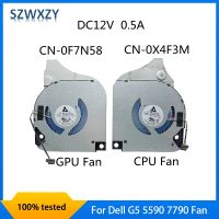 SZWXZY For Dell G5 5590 G7 7790 7590 CPU GPU Fan 0X4F3M 0F7N58 NS8CC09-18G30BZ NS8CC08-18G29 DC12V 0.5A Fast Ship