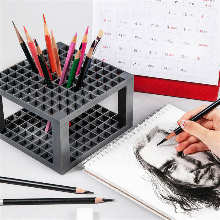 49-96-grid-pen-holder-pen-holder-detachable-pen-holder-oil-painting-pencil-holder-desk-pen-stand-desk-organizer-storage-pencil-holder-painting-pencil-holder-49-96-grid-pen-holder-office-desk-pen-stand