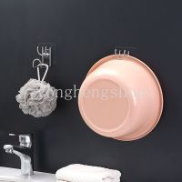 Creative Wall Mounted Strong Adhesive Hook Door Sticky Hanger Wall Hook Wash Basin Holder Kitchen Bathroom Tool