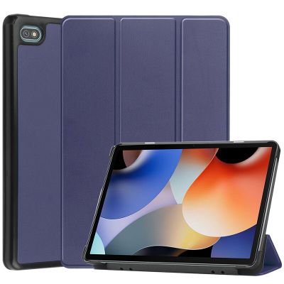 เคสบางเฉียบสำหรับ Blackview Tab 7 4G 10.1นิ้วฝาครอบแม่เหล็กแท็บเล็ตพีซี Tri-ขาตั้งพับได้พร้อมเคสฝาหลัง PC แบบแข็ง