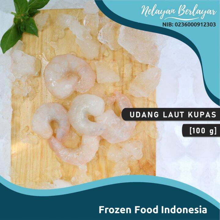 Udang Laut Kupas Bersih Size M [100 G] - Nelayan Berlayar 