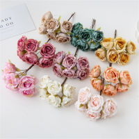 Home Decor Bride Accessories Fake Flowers DIY Gift Box Silk Roses Wedding Bouquet Artificial Flowers