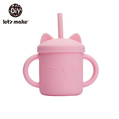 LetS Make Baby Feeding Cups Cute Cartoon Baby Learning Cups Food Grade For Toddlers &amp; Kids With Silicone Sippy Cup