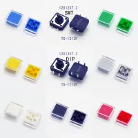 10Sets Momentary Tact Switch Push Button Switch 12X12mm H 10MM After Putting 2Caps 4PIN SMT/DIP PCB Mounting Button