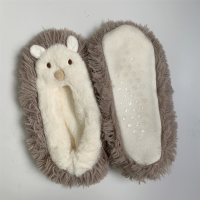 Fuzzy Socks Women Winter Warm Plush Anti Non Slip Sleeping Female Funny Cute Kawaii Cartoon Animal Floor Slippers Sock Hedgehog