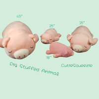 ตุ๊กตาหมู  (เวอร์ชั่น2) หลับตา Pig (V2) Closed Eyes Stuffed Animal