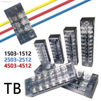 ✹☏❧ 15A/25A/45A 600V Dual Row Barrier Screw Terminal Block Wire Connector TB Series 3/4/5/6/8/10/12 PIN Optional TB-1503 TB-2503