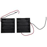 2Pcs Black Plastic Battery Holder Case W Wire for 8 X AA 12V Batteries