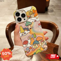 AA Iphone case เคสไอโฟน ️️เคสไอโฟน11/12/13/14 Pro max เคสไอโฟน 13 เคสบาง Cute Mushroom Hard Case For iPhone 11,12,13,12PM,13PM,14PM ส่งฟรี