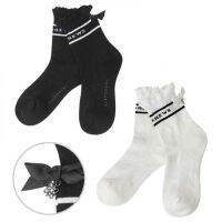 ℗❖❀ 23 original order new ST golf socks spring and summer womens word mark bow non-slip breathable mid-tube hardware socks