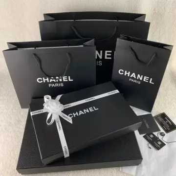 Chanel Shopping Bag Black Gift Bag Wrapping Fashion 