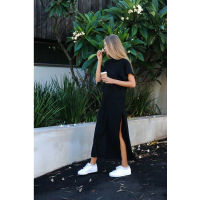 Germinate Maxi T Shirt Dress Women Summer Beach Sexy Party Bodycon Elegant Vintage Casual Cotton Black Long Dresses Sundress