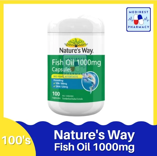 Nature's Way Fish Oil 1000mg Capsules -100s | Lazada