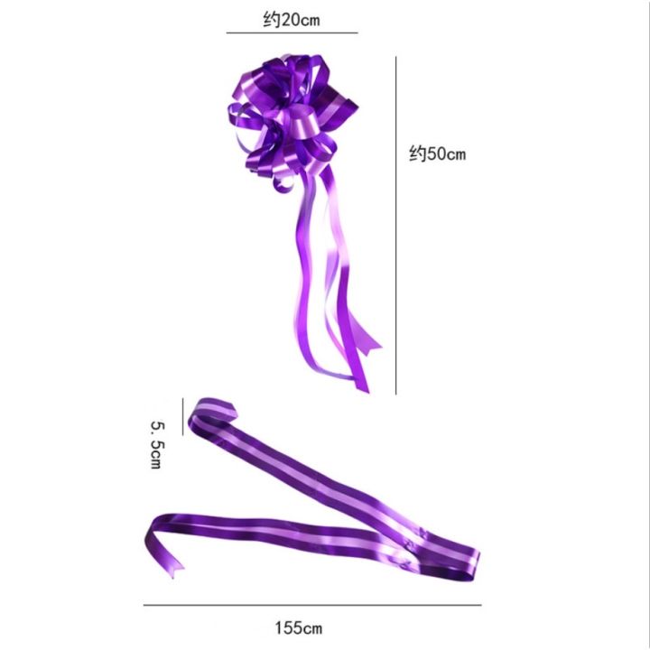 พวงมาลัยริบบิ้น-รูปดอกไม้-สําหรับตกแต่งรถยนต์-งานแต่งงาน-1-ชิ้น