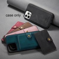 ❄▼ IPhone 12 13 11 Pro Max XS XR X SE 2020 8 7 Plus Mobile Phone Wallet Bag Zipper Cover Holder Case Detachable Card Leather B D1X9