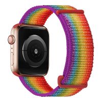 [HOT EWSGWJKKAI HOT] สายรัดไนลอนสำหรับ Apple Watch Band 40มม. 44มม. 42มม. 38มม. Smartwatch เข็มขัด Correa สร้อยข้อมือ IWatch Series 4 5 SE 7 6 41/45มม.