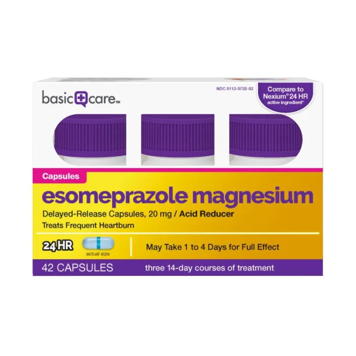 Basic Care Esomeprazole Magnesium DelayedRelease Capsules, 20 mg, 42