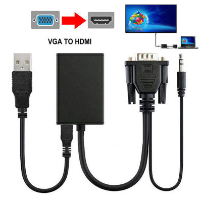 ตัวแปลงสายVGAตัวผู้เป็นHDMI 1080P HD,อะแดปเตอร์แปลงสายวิดีโอAV HDTVสัญญาณเสียงทีวี