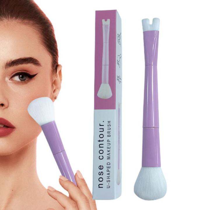 U Shaped Nose Contour Brush 2 in 1 Precision UShaped Brush DualEnd