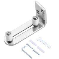 Modern Chrome Sliding Barn Door Floor Guide Adjustable Stay Roller Wall Mount System for All Size Door