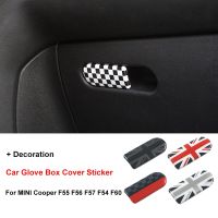 Union Jack Car Glove Box Sticker Pink For MINI Clubman COOPER S F55 F56 F57 F54 F60 Compartment Handle Decal Cover Accessory