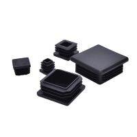 10Pcs Black Blanking End Cap Square Tube Cap Floor Protector Pads Square Pipe Plug Chair Non slip Cover Furniture Accessories