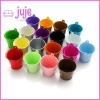 JUJE83274ถังเหล็กขนาดเล็กถังคอนเทนเนอร์สีทึบจำลองการรดน้ำดอกไม้กระถางดอกไม้กลางแจ้ง