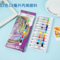 Factory direct sales 12-color acrylic paint painting graffiti set art ointment-shaped acrylic paint set spot toys