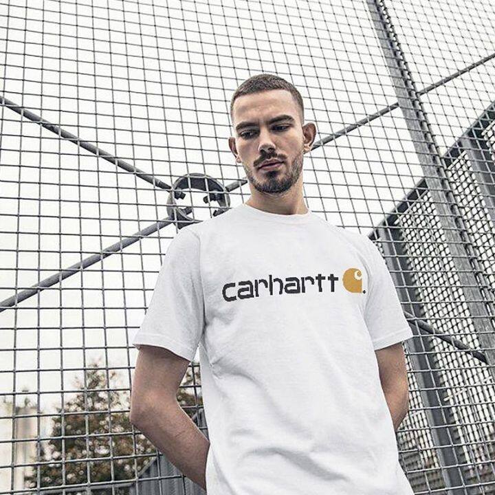 เสื้อยืดแฟชั่นผู้ชายแบบลําลอง-carhartt