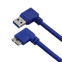 30cm 90 degree right angled Micro B USB 3.0 Data Sync Charging Short Cable for USB3.0 Mobile hard disk