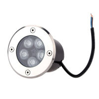 Waterproof 5W Dimmable LED Underground Light Warm White 85-265V DC12V 5X1W LED Buried Lamps Inground Floor Deck Garden Spotlight