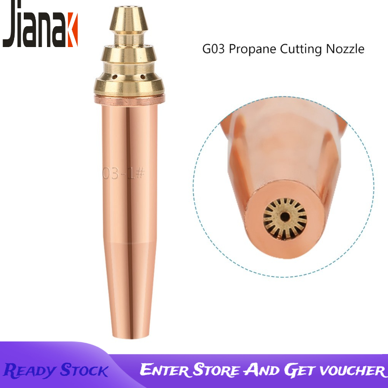 G03 Isobaric Propane Cutting Nozzle Copper for Cutting Torch Flame Cutting Machine Suitable for Propane Gas Cutting Cutting Nozzle 2# 