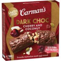 CARMANS DARK CHOC CHERRY&amp;COCONUT BAR 210