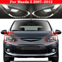 ที่ครอบไฟหน้ารถสำหรับ Mazda 2 2007-2012ที่ครอบไฟหน้ารถที่ครอบไฟหน้ารถยนต์ไฟฉายคาดศีรษะฝาครอบไฟฝาครอบเลนส์กระจก