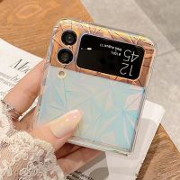 HOCE Z Flip 5 Phone Case For Samsung Z Flip 3 4 5G ZFlip3 ZFlip4 Flip5 Flip3 Flip olorful Changes Shining Shockproof Cover Cases