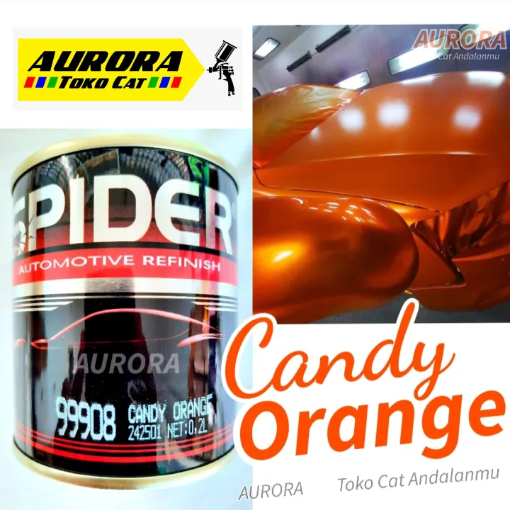 Cat Candy Orange Spider Candytone Oren Oranye Sepider Laba Laba Cendy Cendi Cenditon Cet Mobil 1967