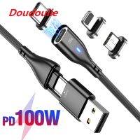 Doudoulie ใหม่ล่าสุด3in 1แท่นชาร์จแม่เหล็ก540องศาหมุนการชาร์จ Usb ขนาดเล็กประเภท C หูฟังบลูทูธไร้สายสำหรับ I-Phone Samsung Xiaomi