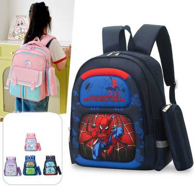 Unicorn Spider-Man pencil case Backpack Student kindergarten Large Capacity Waterproof Personality Multipurpose Bag
