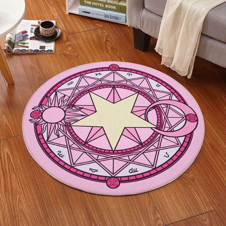 captor-sakura-rug-mat-magic-array-carpet-doormat-antislip-plush-princess-creative-handmade-living-room-coffee-table