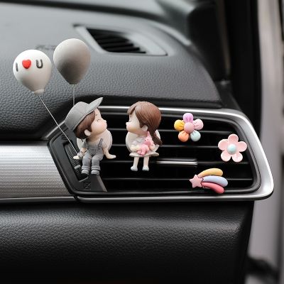 Car Air outlet clip Decoration Cartoon Couples Outlet Perfume Clip Diffuser Interior Freshner Scent
