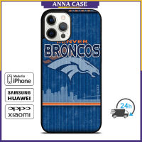 Denver Broncos Skyline Phone Case for iPhone 14 Pro Max / iPhone 13 Pro Max / iPhone 12 Pro Max / XS Max / Samsung Galaxy Note 10 Plus / S22 Ultra / S21 Plus Anti-fall Protective Case Cover