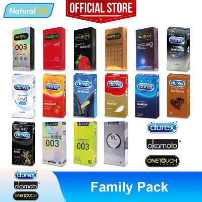 Onetouch Durex Okamoto Condom "กล่องใหญ่" "Family Pack" ถุงยางอนามัย วันทัช ดูเร็กซ์ โอกาโมโต รวมรุ่น  ***แยกจำหน่ายตามรุ่นที่เลือก***