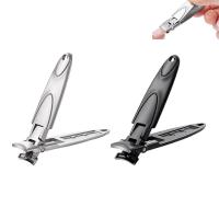 0.5cm Ultra Thin Nail Clippers Black Silver Nail Cutters Trimmer Portable Manicure Scissor Nippers Pedicure Tool