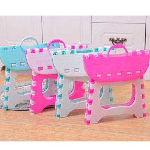 MINI888 Portable Folding Mini Step Stool Foot Rest Plastic Foldable Bench Chair Lazada PH