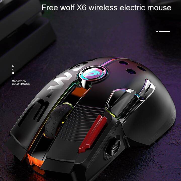 2020 X6 Wireless Rechargeable Mouse Wired DualMode Gaming Mechanical