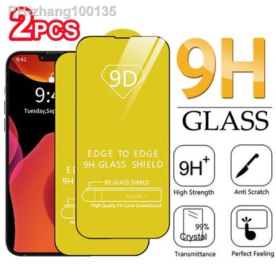 2pcs 9D Protectors Film iPhone 12 13 pro max Tempered Glass 8 7 6 14 plus glass